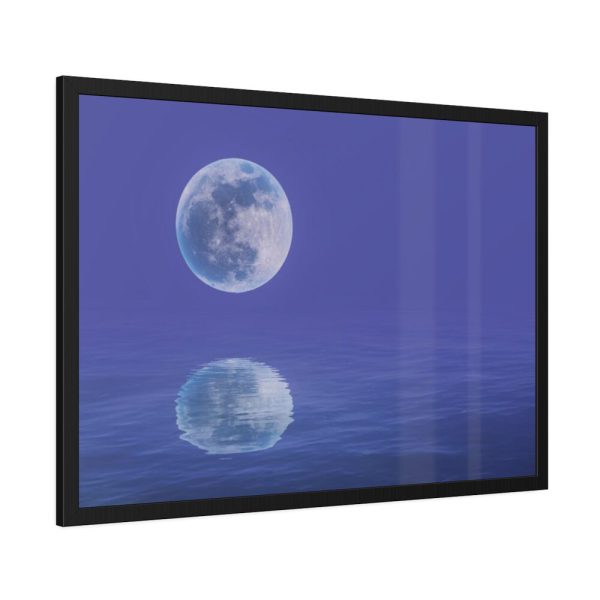 93854-121.jpg Moon Water Lake Reflection Framed Poster