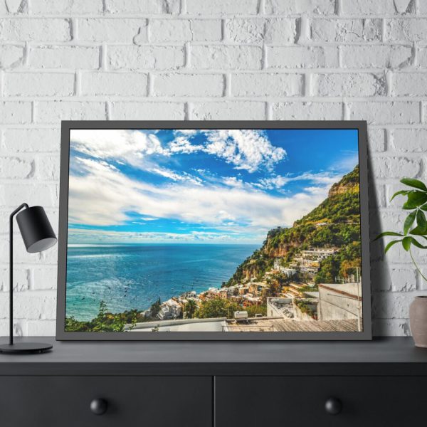Positano Italy Sea Mediterranean Framed Poster