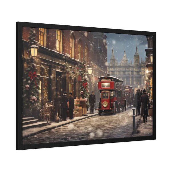 93854-189.jpg Vintage Christmas Street In London Framed Poster