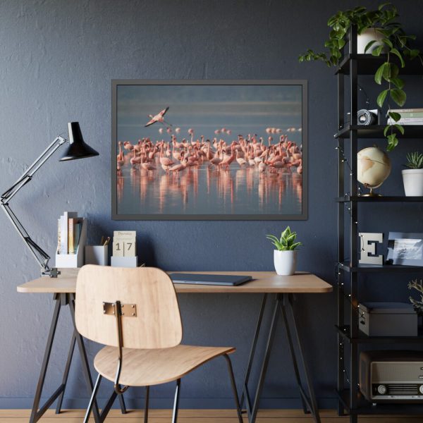 93854-234.jpg Flamingos in Africa Framed Poster