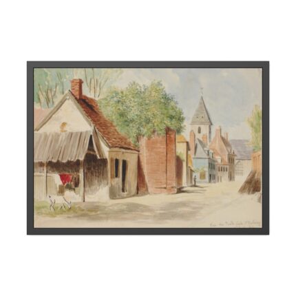Rue du Puits Sale, St. Valery by Miner Kilbourne Kellogg Framed Poster