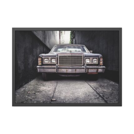 Car Vintage Parking Narrow Framed Poster