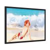 93854-265.jpg Pin-up Girl Beach Beauty Framed Poster