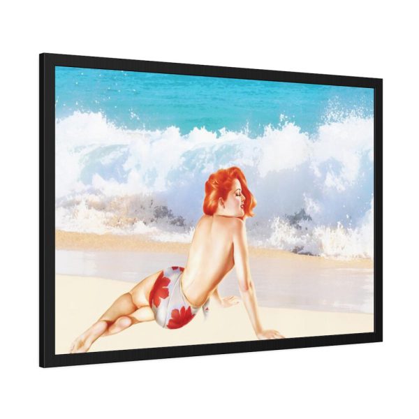 93854-265.jpg Pin-up Girl Beach Beauty Framed Poster
