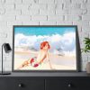 93854-267.jpg Pin-up Girl Beach Beauty Framed Poster