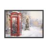 Red Christmas Phone Booth Framed Poster