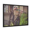 93854-277.jpg Flowers on Bicycle Framed Poster