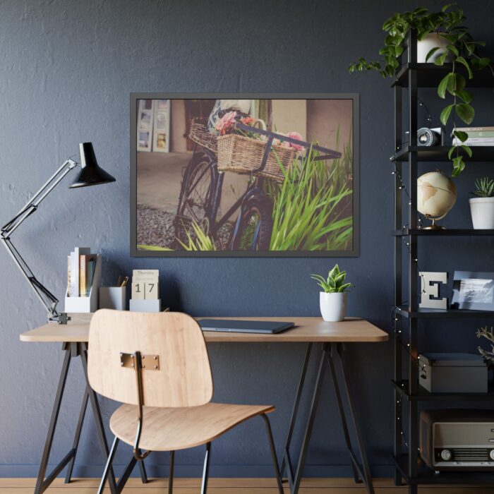 Flowers on Bicycle Framed Poster - Image 3