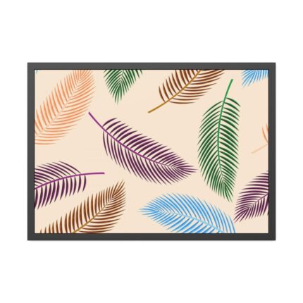 Tropical Leaves Pattern Framed Poster