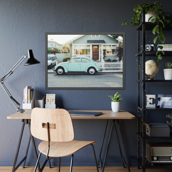 93854-290.jpg Vintage Car and House Framed Poster