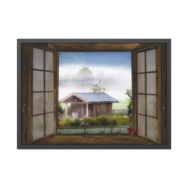 Autumn Outlook Landscape Fog Framed Poster
