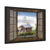 Autumn Outlook Landscape Fog Framed Poster