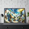 93854-339.jpg Mykonos Architecture and the Sea Framed Poster