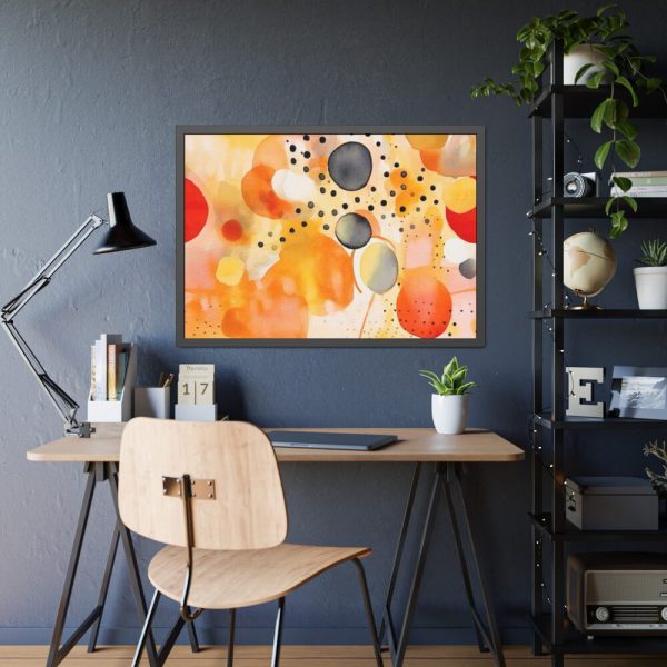93854-34.jpg Orange Yellow Abstract Artwork Framed Poster