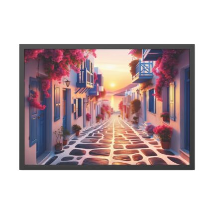 Sunset in Greece Framed Poster