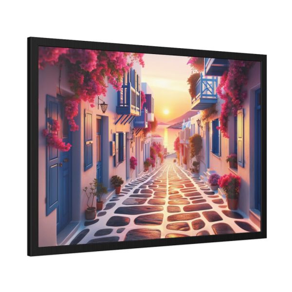 Sunset in Greece Framed Poster