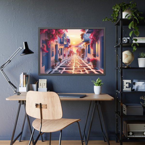 Sunset in Greece Framed Poster
