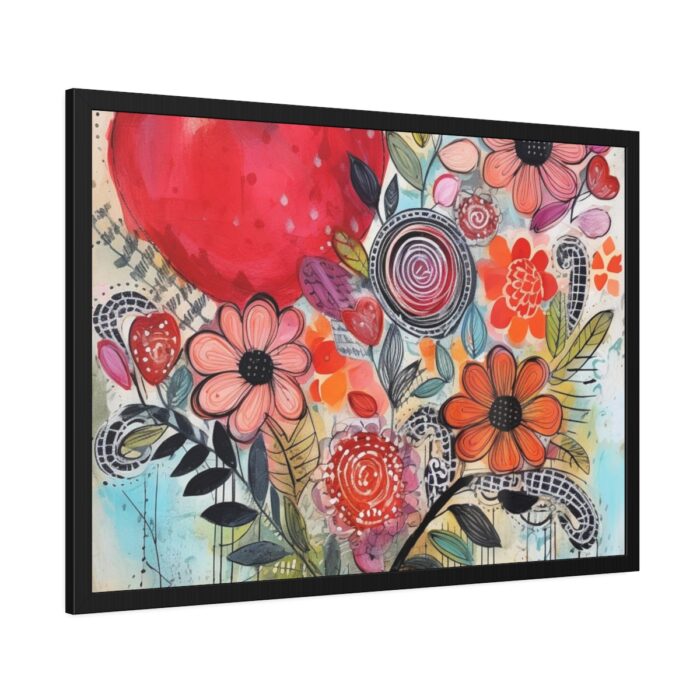 Valentine Doodle Art Paper Framed Poster - Image 2