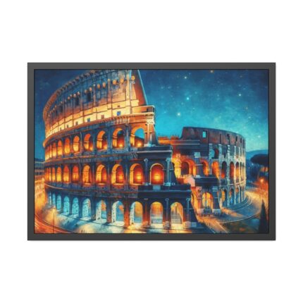 Colosseum in Rome During Twilight Framed Poster