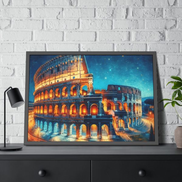 93854-383.jpg Colosseum in Rome During Twilight Framed Poster