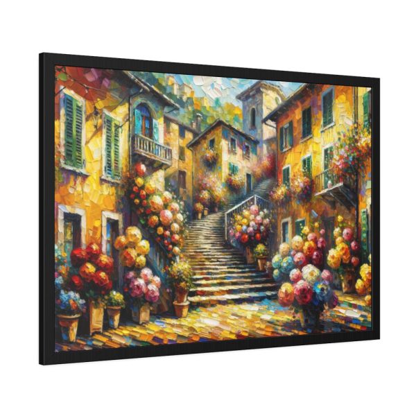 93854-405.jpg Flowerish Street in Italy Framed Poster