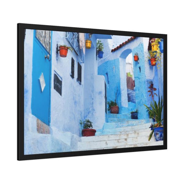 93854-409.jpg Blue Town Framed Poster