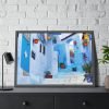 93854-411.jpg Blue Town Framed Poster