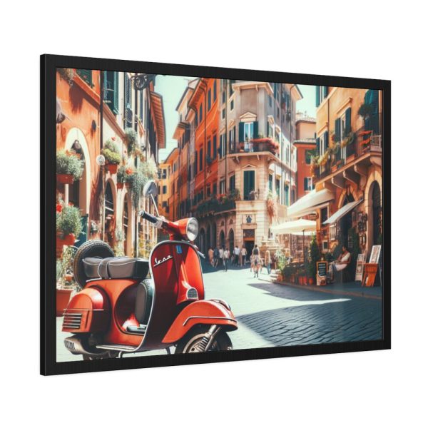 93854-413.jpg Red Vespa in Italy I Framed Poster