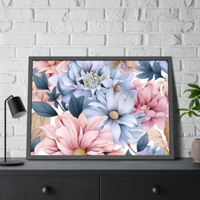 Vintage Seamless Floral Pattern Framed Poster - Image 4