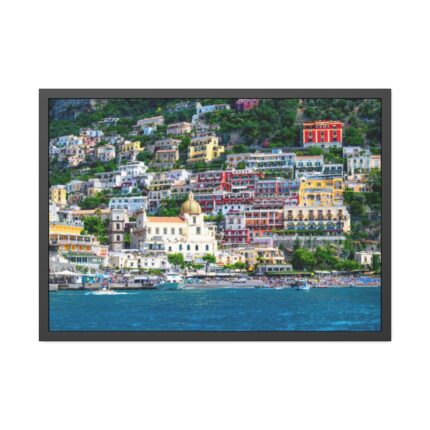 Positano Coast in Italy Framed Poster