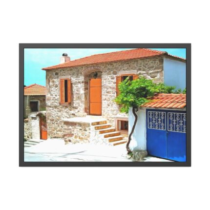 Greece Lesbos Mytilene Stone Framed  Poster