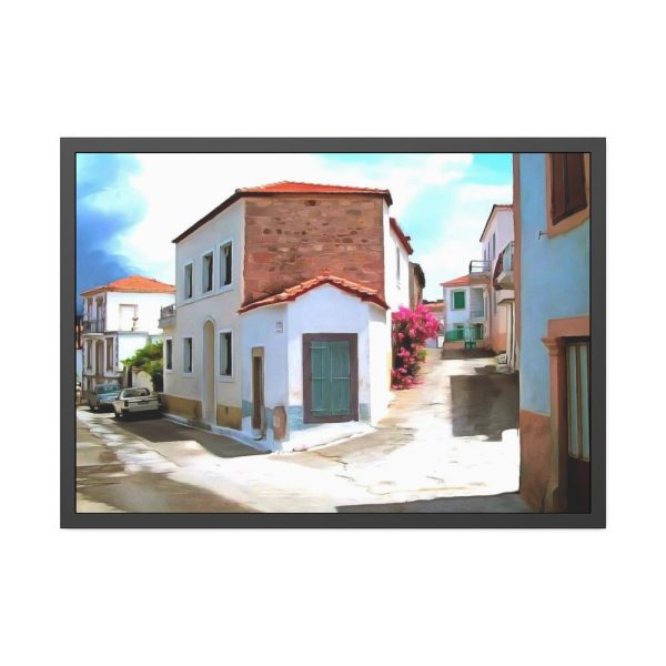 Village Lesbos Mytilene Greece Framed Poster