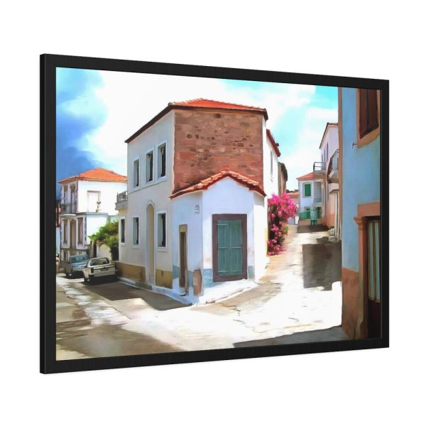 Village Lesbos Mytilene Greece Framed Poster
