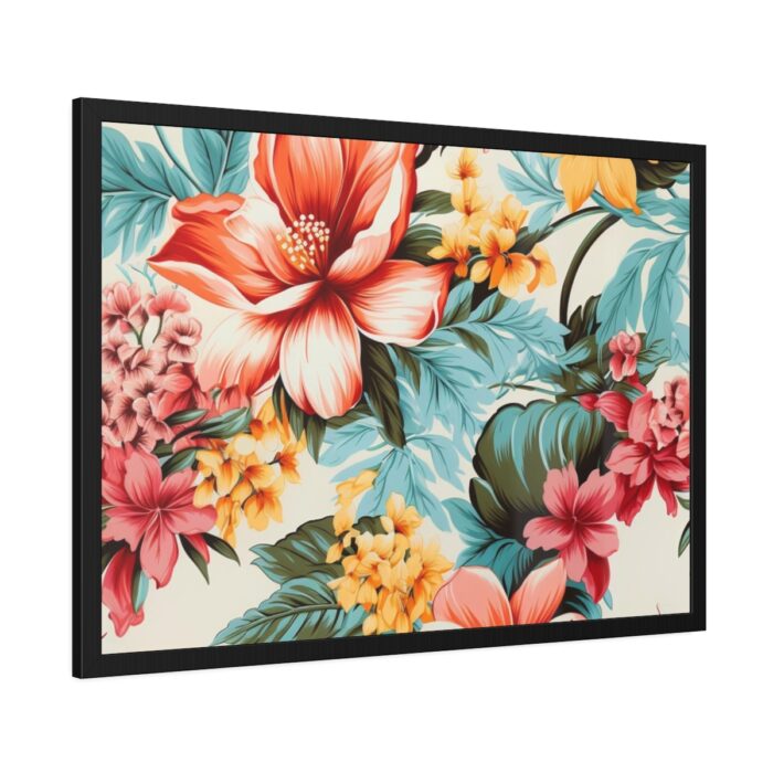 Large Flower Seamless Pattern Framed Poster - Image 2