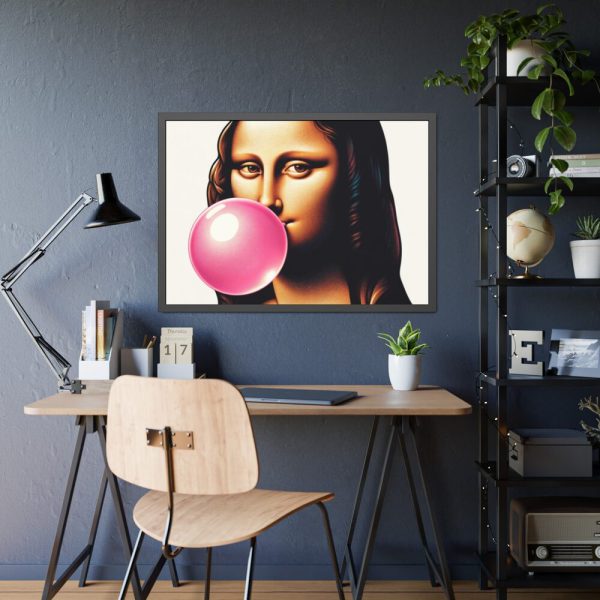 93854-474.jpg Mona Lisa With Bubblegum Framed Poster