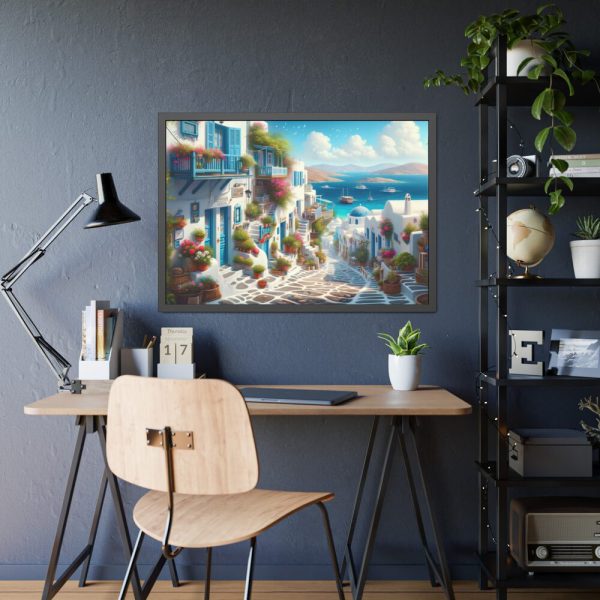 Scene of Greek Island Framed Poster