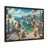 93854-489.jpg Greek Island Scene Framed Poster