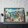 93854-491.jpg Greek Island Scene Framed Poster