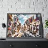 93854-495.jpg Greek Street With Flowers Framed Poster