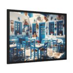Blue Tavern in Greece Framed Poster - Image 2