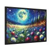 93854-525.jpg Moonlit Field of Colorful Flowers Framed Poster