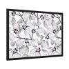 93854-61.jpg Grey Floral Pattern Framed Poster