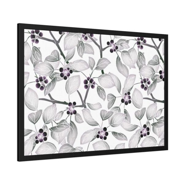 93854-61.jpg Grey Floral Pattern Framed Poster