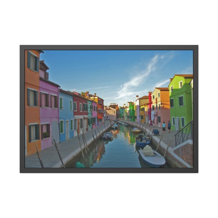 Free Case Colorate Burano in Venice Framed Poster - Image 1