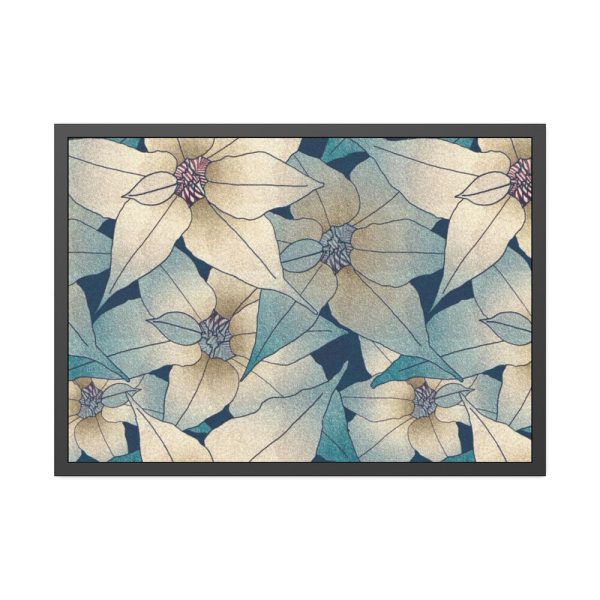 93854-80.jpg Blue Floral Pattern Framed Poster