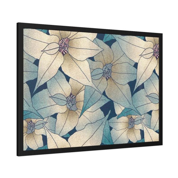 93854-81.jpg Blue Floral Pattern Framed Poster