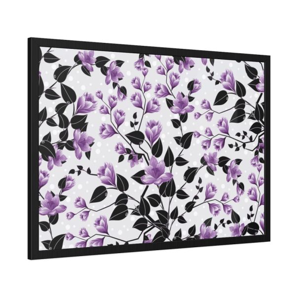 93854-93.jpg Purple Floral Pattern Framed Poster