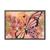 93855-105.jpg Tropical Flower Butterfly Art Framed Poster
