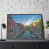 Free Case Colorate Burano in Venice Framed Poster