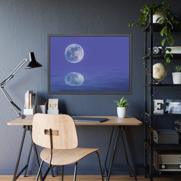 93855-122.jpg Moon Water Lake Reflection Framed Poster